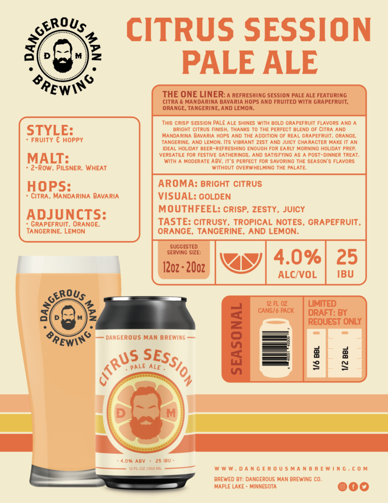 Citrus Session Pale Ale Sales Sheet